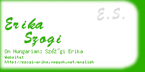 erika szogi business card